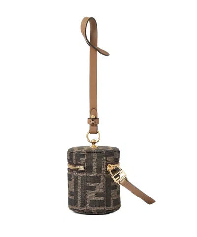 Fendi Women Baguette Coin Purse In Brown