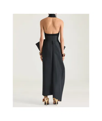 Givenchy Midi Skirt In Polyfaille With Bow Detail In Black