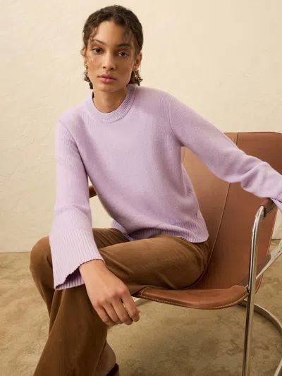 Faherty Jackson Crewneck Sweater In Purple