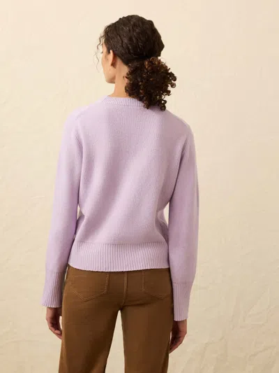 Faherty Jackson Crewneck Sweater In Purple