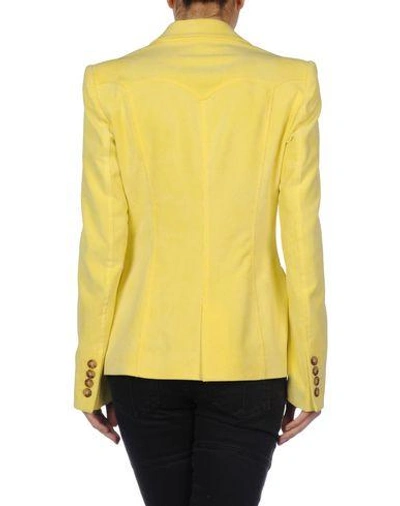 Shop Just Cavalli Blazer In Yellow