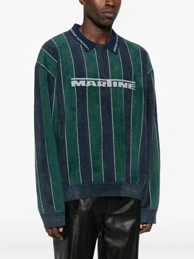 Martine Rose Sporty Logo Polo In Green