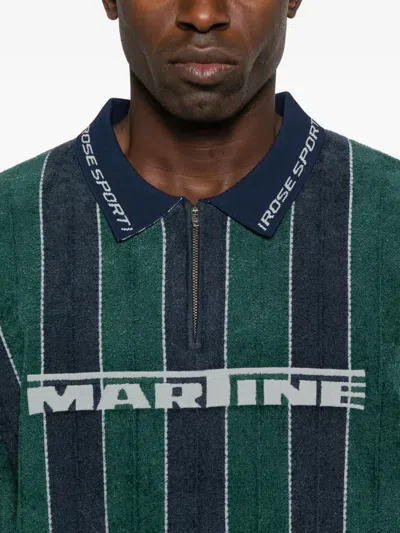 Martine Rose Sporty Logo Polo In Green