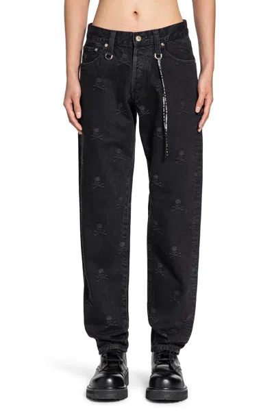 Mastermind Japan All Over Skull 5 Pocket Jeans In Black