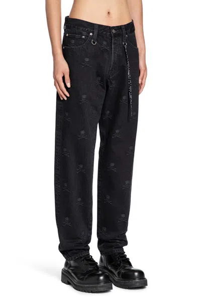 Mastermind Japan All Over Skull 5 Pocket Jeans In Black