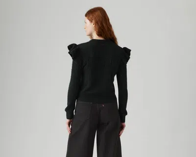 Levi's Shane Flutter Sleeve Sweater In Black