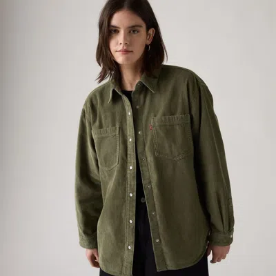Levi's Iris Corduroy Shirt Jacket In Green