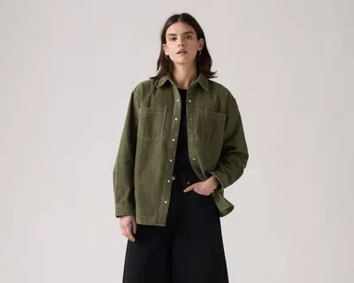 Levi's Iris Corduroy Shirt Jacket In Green