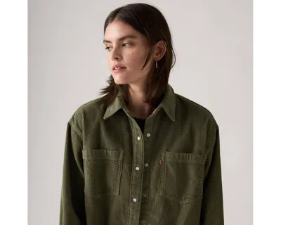 Levi's Iris Corduroy Shirt Jacket In Green