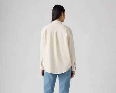 Levi's Ivory Lyocell Blend Iconic Western Shirt In Neutral