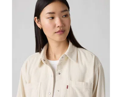 Levi's Ivory Lyocell Blend Iconic Western Shirt In Neutral