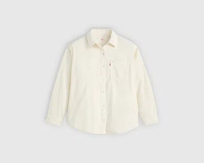 Levi's Ivory Lyocell Blend Iconic Western Shirt In Neutral