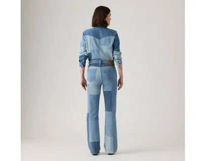 Levi's Wedgie Bootcut Patchwork Jeans In Blue