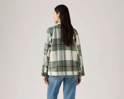Levi's Wool Blend Raglan Sleeve Shirt Jacket In Multi