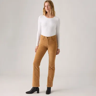 Levi's 725 High-rise Bootcut Corduroy Women's Pants 33x32 In Brown