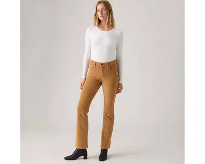 Levi's 725 High-rise Bootcut Corduroy Women's Pants 33x32 In Brown