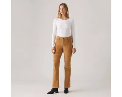 Levi's 725 High-rise Bootcut Corduroy Women's Pants 33x32 In Brown