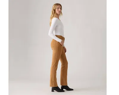 Levi's 725 High-rise Bootcut Corduroy Women's Pants 33x32 In Brown