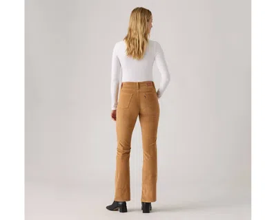 Levi's 725 High-rise Bootcut Corduroy Women's Pants 33x32 In Brown