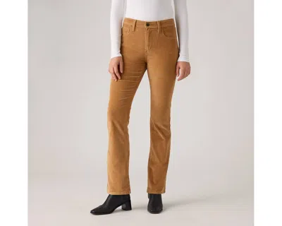 Levi's 725 High-rise Bootcut Corduroy Women's Pants 33x32 In Brown