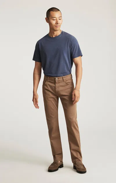Mavi Zach Straight Leg In Shitake Casual Twill In Brown