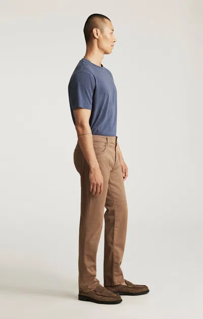 Mavi Zach Straight Leg In Shitake Casual Twill In Brown