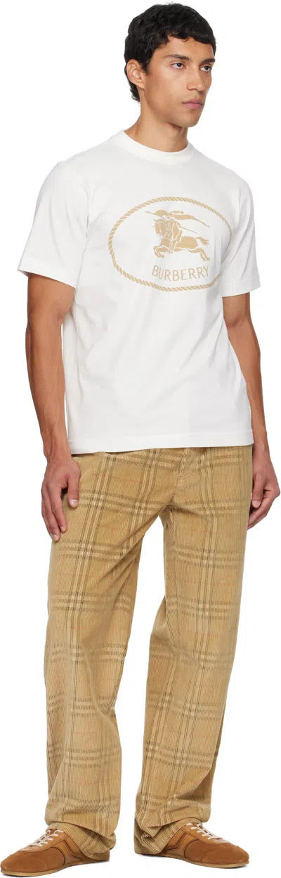 Burberry Knight Stamp T-shirt In White