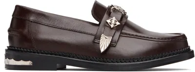 Toga Ssense Exclusive Brown Detail Loafers In Black