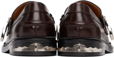 Toga Ssense Exclusive Brown Detail Loafers In Black