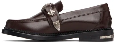 Toga Ssense Exclusive Brown Detail Loafers In Black