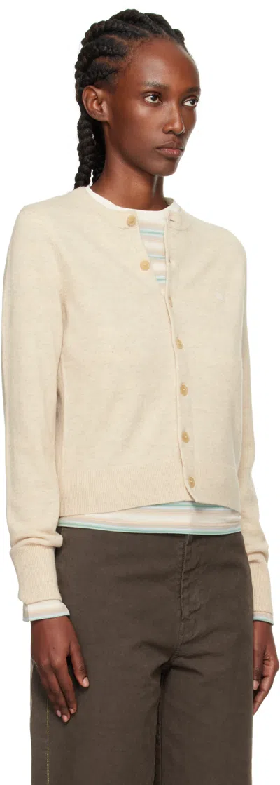 Acne Studios ベージュ ヤクウール フィット カーディガン In Yellow