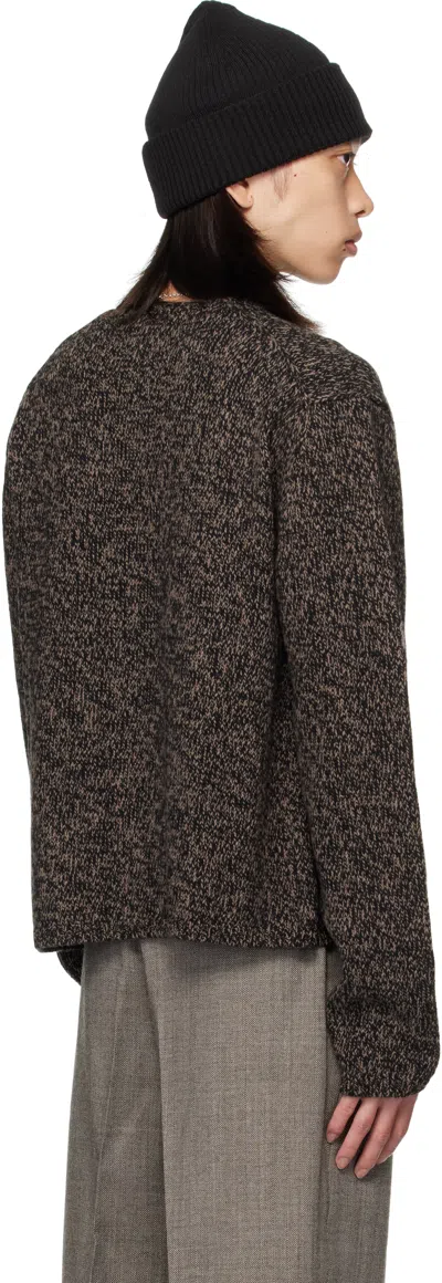 Our Legacy Brown Textured Wool Cardigan In Brown