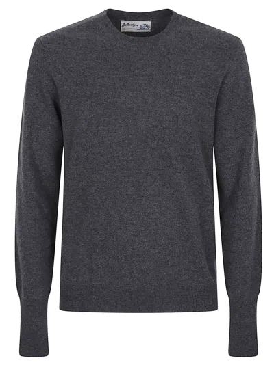 Ballantyne Round Neck Pullover In Gray