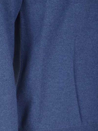 Ballantyne Cashmere Sweater With Classic Crew Neck In Blue
