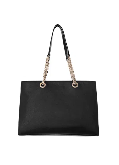 Just Cavalli Chain Logo Tote Bag In Black