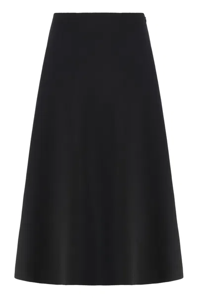 Jacquemus Triangle Flared Skirt In Black