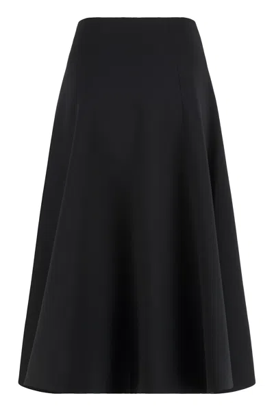 Jacquemus Triangle Flared Skirt In Black