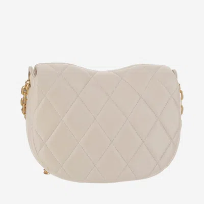 Burberry Small Rocking Horse Quilted Crossbody Bag In White