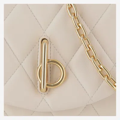 Burberry Small Rocking Horse Quilted Crossbody Bag In White