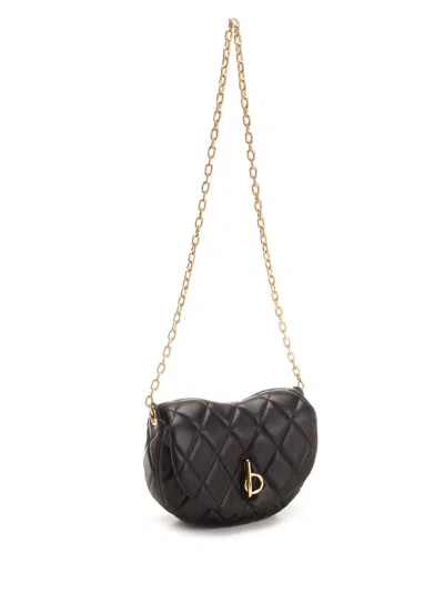 Burberry Medium Rocking Soft Quilted Shoulder Bag In Black