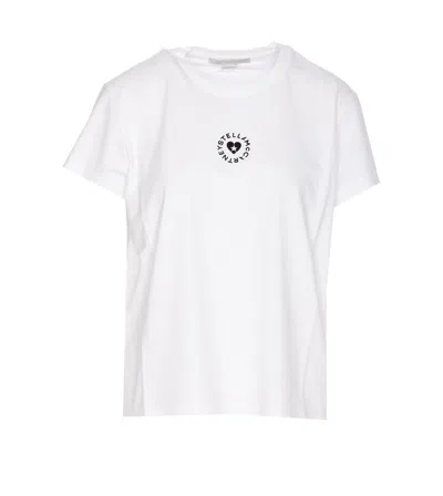 Stella Mccartney Tshirt Con Logo In White