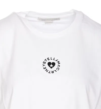 Stella Mccartney Tshirt Con Logo In White