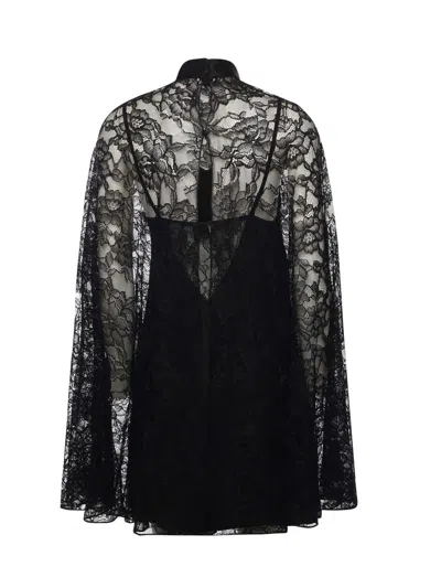 Pinko Lace Mini Dress In Black
