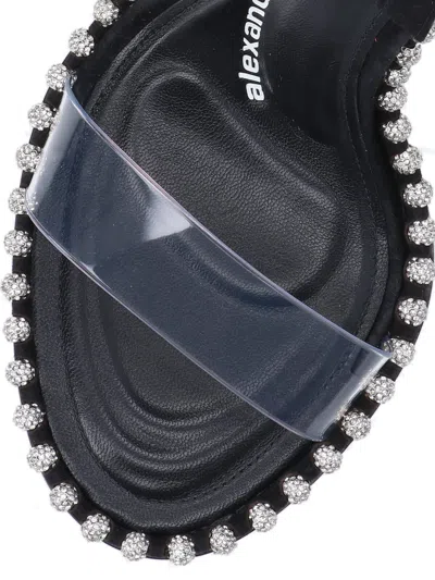 Alexander Wang Leather Sandals With Metal Details In Black