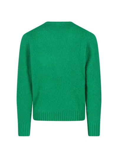 Aspesi "classic" Round Neck Sweater In Green