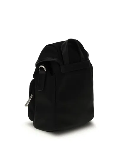 Moncler Mini Trick Buckle Strapped Backpack In Black