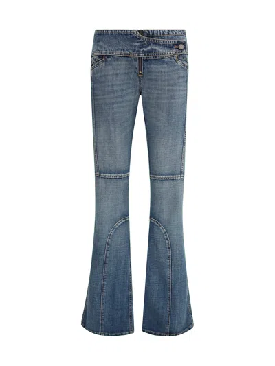 Coperni Panelled Flared Jeans In Blue