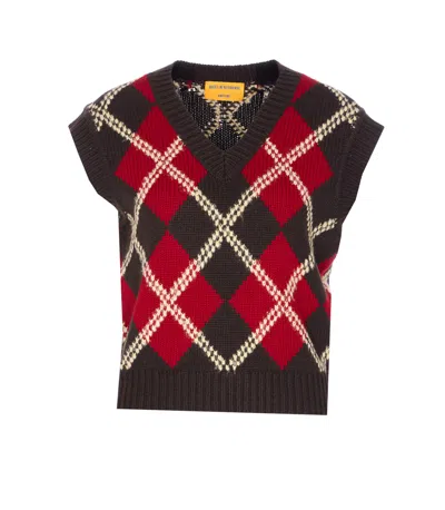 Guest In Residence Argyle Checked Wool And Cashmere-blend Vest In Multi