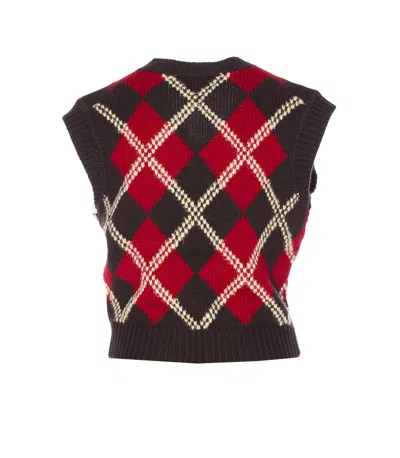 Guest In Residence Argyle Checked Wool And Cashmere-blend Vest In Multi