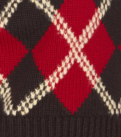 Guest In Residence Argyle Checked Wool And Cashmere-blend Vest In Multi